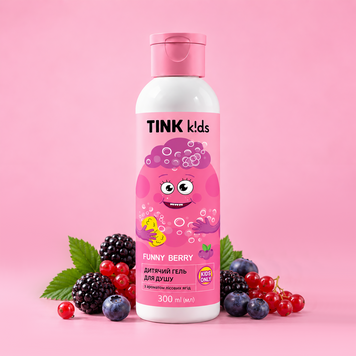 Дитячий гель для душу Funny Berry Tink kids 300 мл 4823109410640 фото