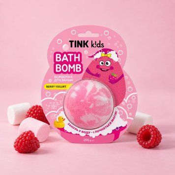 Бомбочка для ванни Berry Yogurt Tink kids 200 г 4823109411869 фото