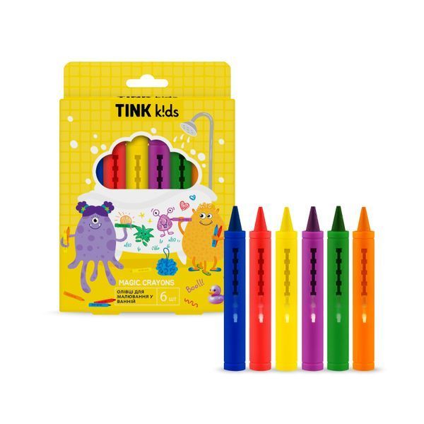Карандаши для рисования в ванной Magic Crayons Tink kids 6 шт. 4823109412002 фото